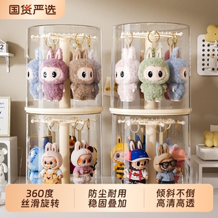 labubu展示盒拉布布盲盒收纳展示架挂件搪胶娃娃手办柜泡泡玛特