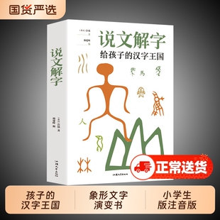 正版现货说文解字给孩子的汉字王国详解象形文字演变书图解中小学生版注音版儿童读物课外书籍畅销书排行榜甲骨文起源有趣解读