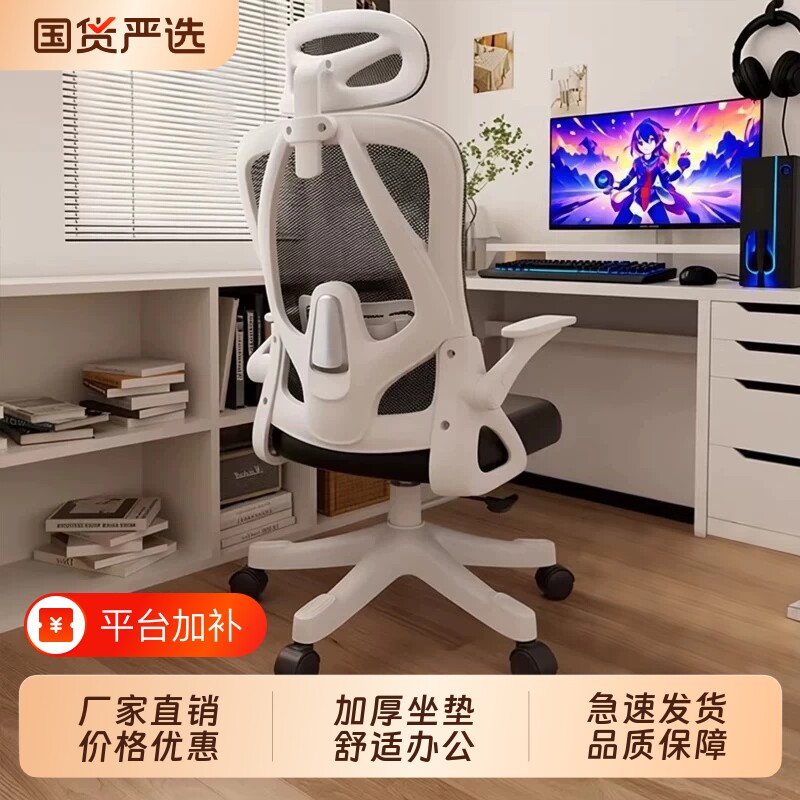 电脑椅子舒服久坐家用办公座椅靠背电竞椅人体工学椅子学习转椅
