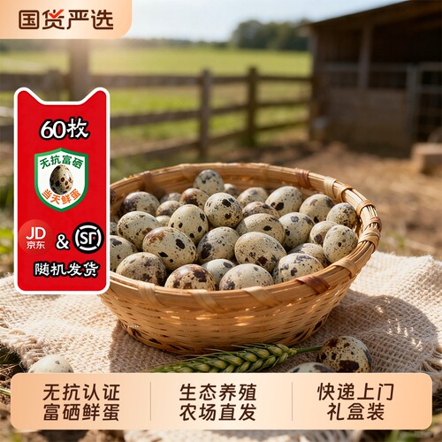 无抗富硒鹌鹑蛋御家农庄礼盒装