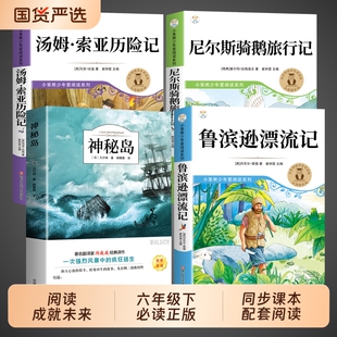 阅读成就未来25冬鲁滨逊漂流记六年级下册必读正版的课外书阅读书籍快乐读书吧汤姆索亚历险记尼尔斯骑鹅旅行记神秘岛白海豹丛书