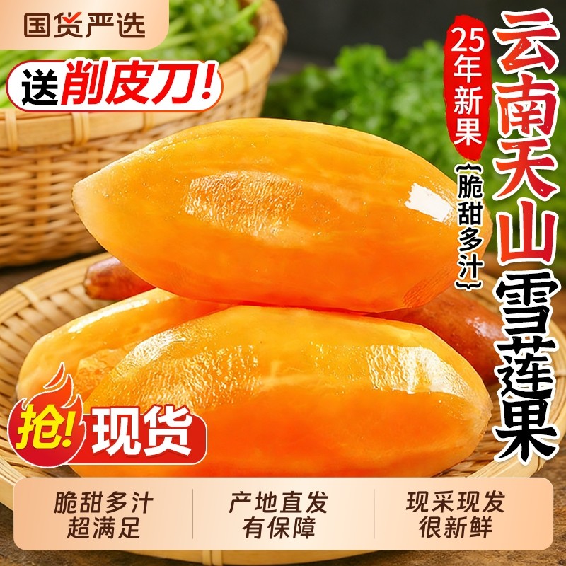 雪莲果新鲜水果云南天山黄心大果10应当季整箱官方旗舰店红心包邮,水产肉类/新鲜蔬果/熟食,雪莲果,淘宝优惠券,粉丝福利购,淘宝优惠卷