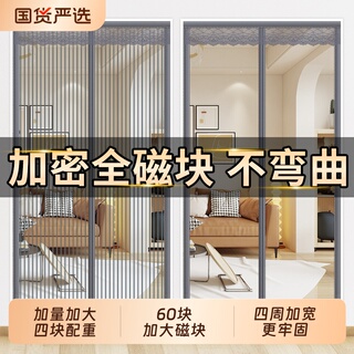 2026新款金刚网门帘防蚊加密磁块自吸免打孔家用卧室夏季防蝇纱窗
