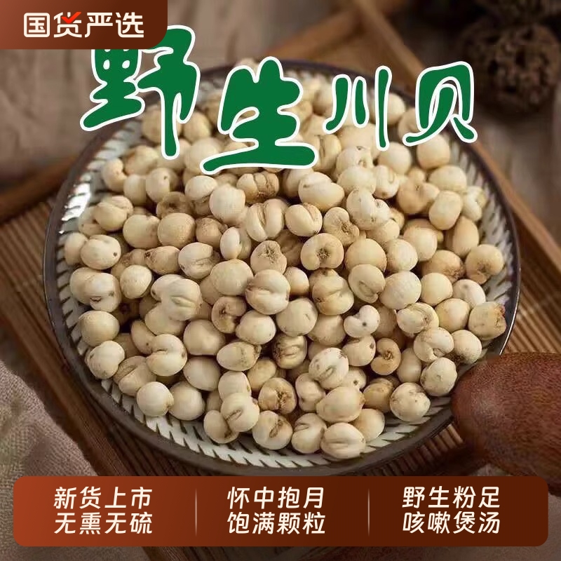 四川川贝母中药材野生川贝正品粒贝母粉止咳煲汤炖梨汤润喉肺贝母