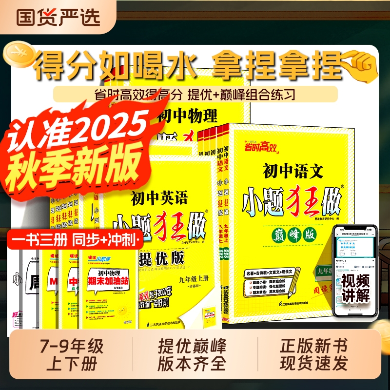 初中必刷小题狂做七八九年级上下