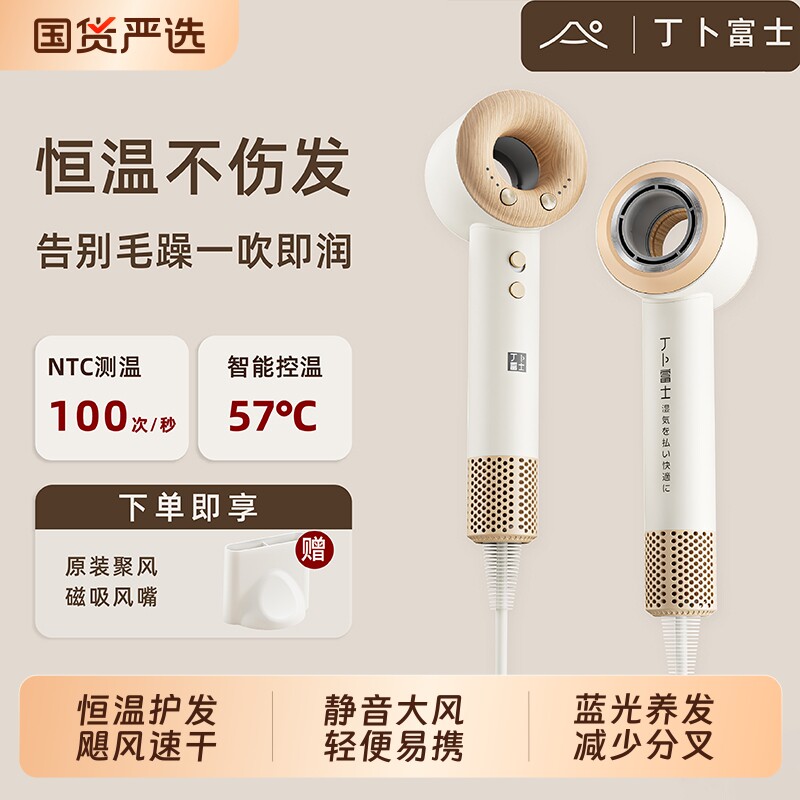 丁卜富士高速电吹风机家用负离子护发静音速干大风力不伤发吹风筒