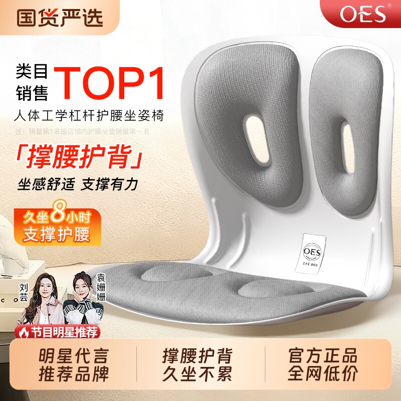 OES办公久坐不累坐姿矫正腰靠垫图片
