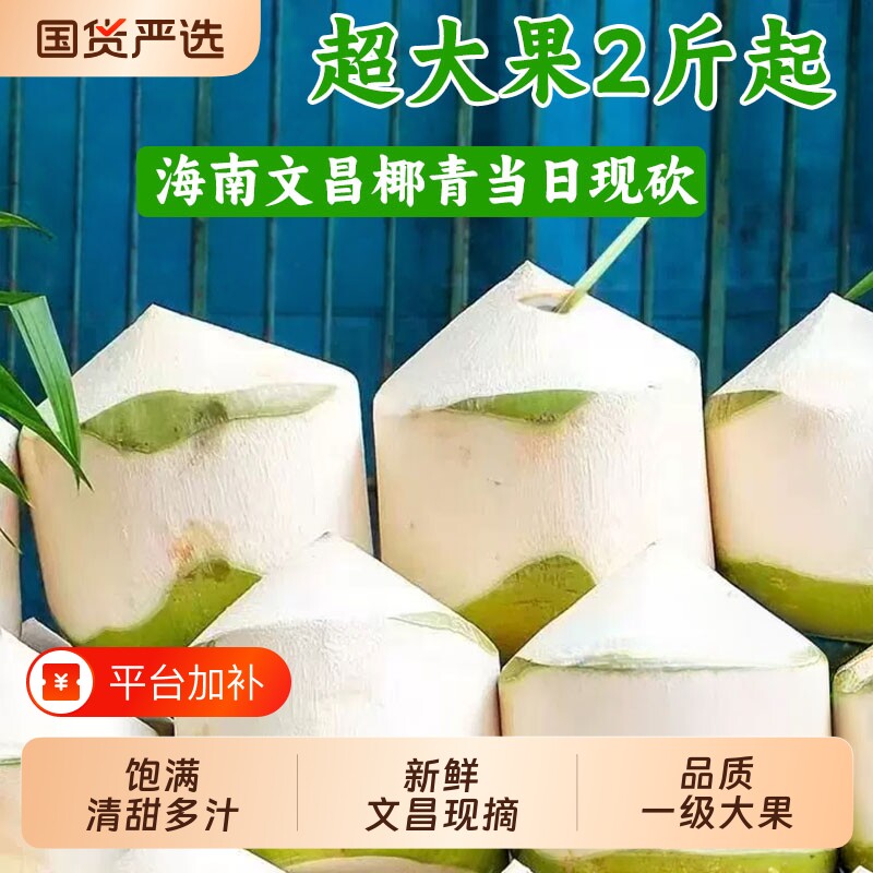海南文昌椰青新鲜水果椰子皇去皮青香水皇鸡汁孕妇整箱特产椰汁肉