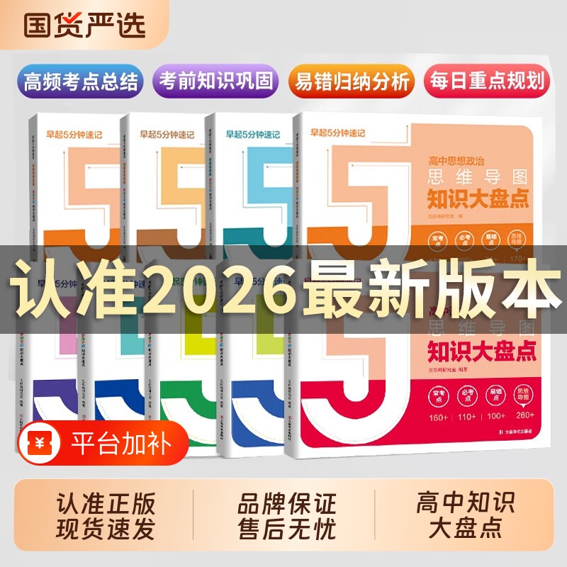 高中数学思维导图知识大盘点5分钟速记2026高考复习语文英语物理