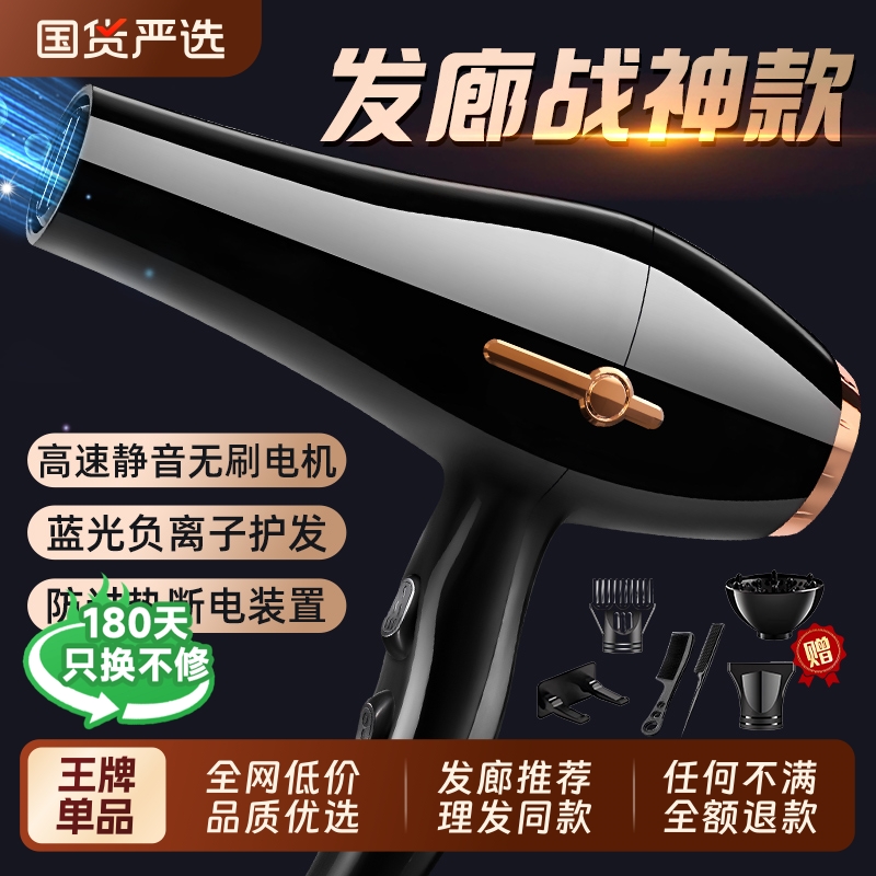 电吹风机家用吹头发负离子护发静音速干大风力理发店专用发廊风筒