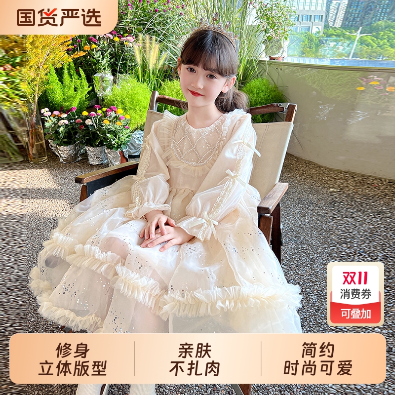 女童洛丽塔公主裙儿童秋冬绝美连衣裙小女孩花童婚礼生日日常礼服
