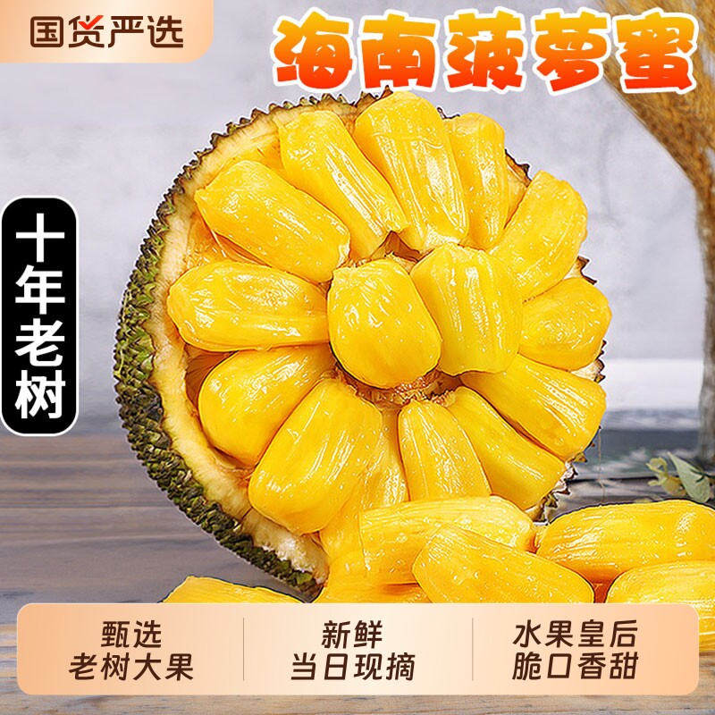 海南三亚黄肉菠萝蜜新鲜水果当季脆甜木波罗蜜一整个香蕉热带大果