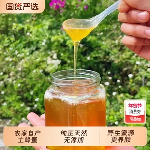 宁夏老农杞蜂蜜纯正天然农家自产椴树洋槐花百花蜜自家无添加500g