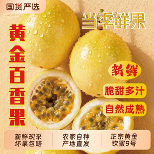 黄金百香果酸甜新鲜5斤应当季孕妇水果正宗钦蜜9号大果包邮原浆