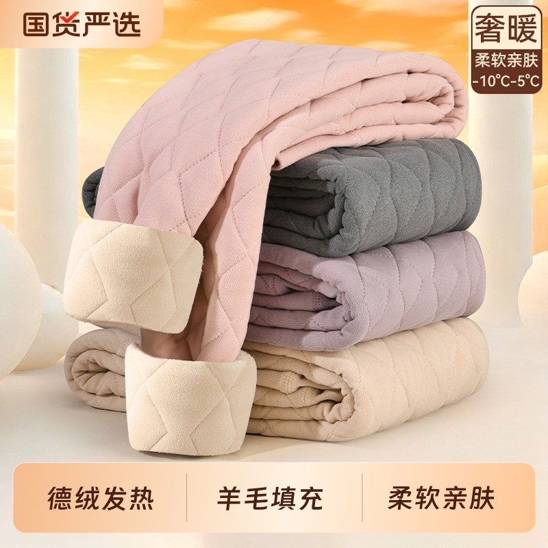 保暖裤棉裤女士加厚加绒防寒冬季东北中老年人羊毛裤外穿秋冬加厚