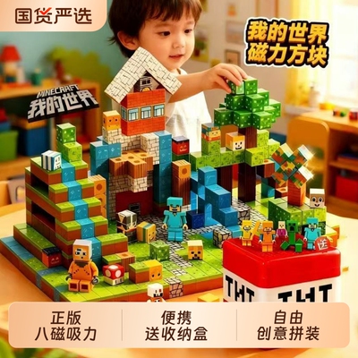 我的世界磁力方块全套正版磁铁磁吸积木儿童礼物益智拼装男孩玩具