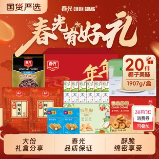 春光海南特产三亚椰子大礼包佳节送礼年货礼盒代餐饼干糖果礼袋