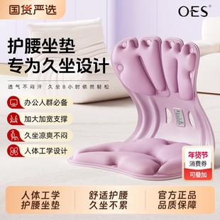 OES人体工学护腰坐垫腰垫靠垫办公室腰靠座椅靠垫矫正坐姿背神器