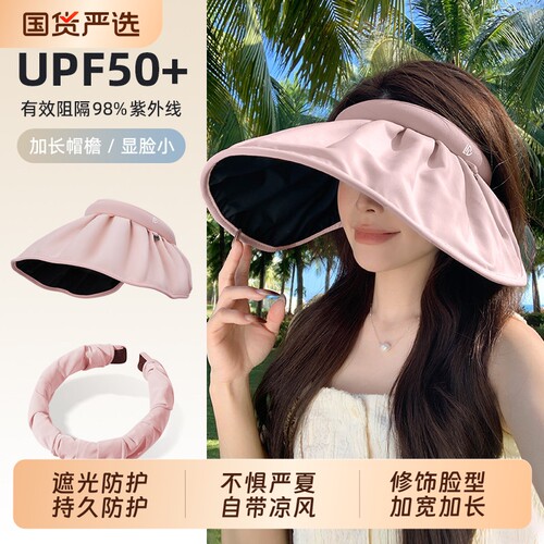 黑胶贝壳帽可折叠发箍遮阳帽