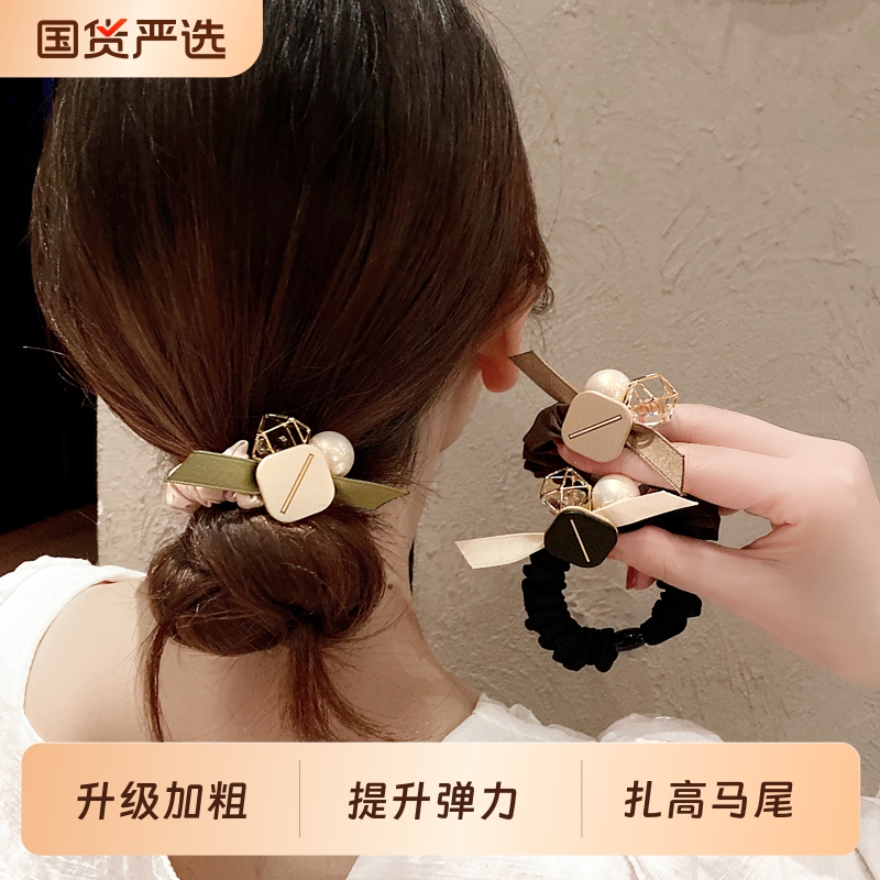 新款高级感小肠发圈网红发绳日韩气质粗皮筋女扎头头绳丸子头发饰