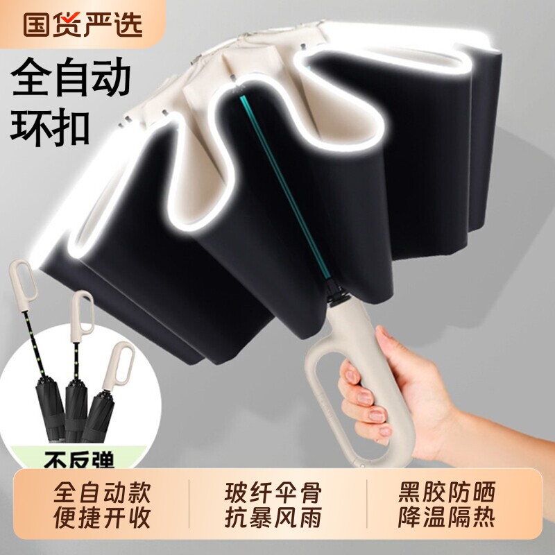 全自动加固加大号晴雨两用折叠伞图片