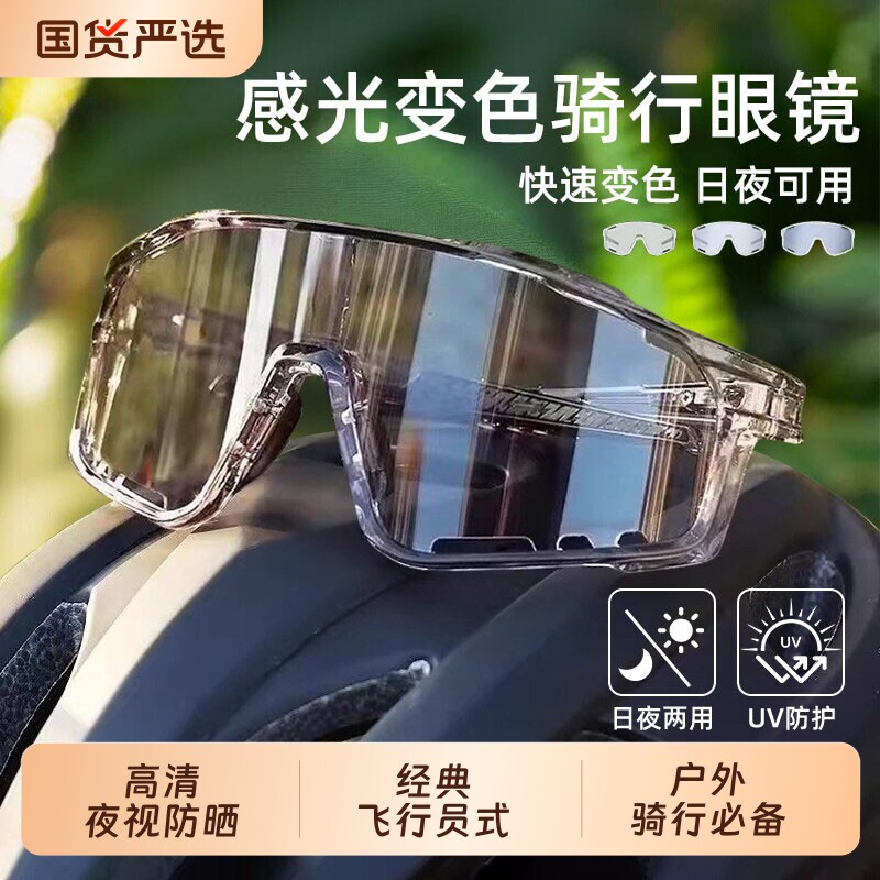 骑行眼镜防风护目镜变色日夜两用夏季户外运动防蚊虫防虫登山墨镜