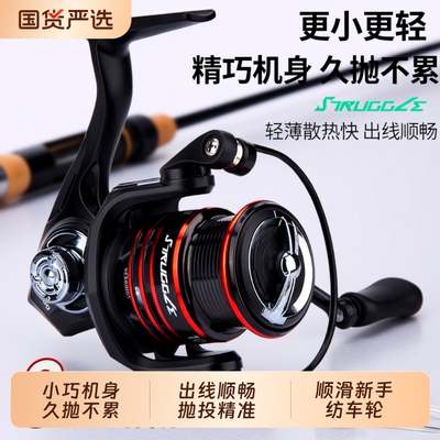 科迈雷龙武士微物纺车轮斜口浅杯远投轮海钓路亚渔轮抛水滴轮金属