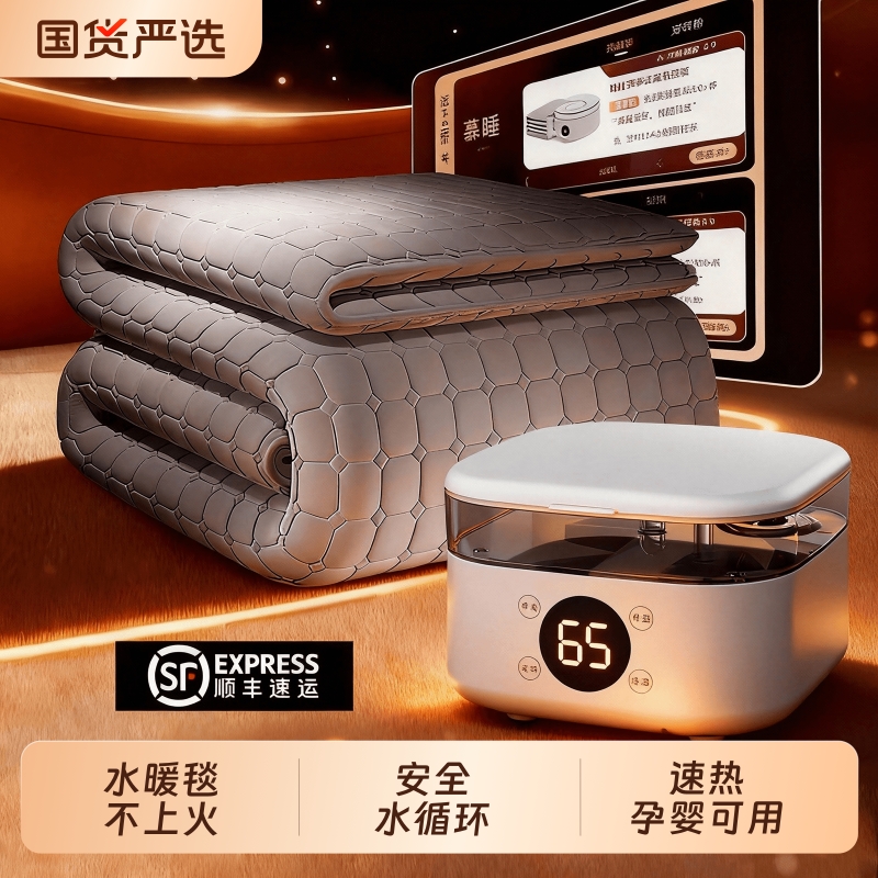 慕睡水暖电热毯水循环冬季双人电褥子全套水热毯炕垫智能孕妇遥控