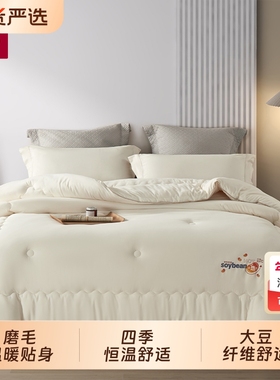 DMS/迪梦莎冬被大豆纤维被子加厚保暖春秋四季通用单人被褥抗菌