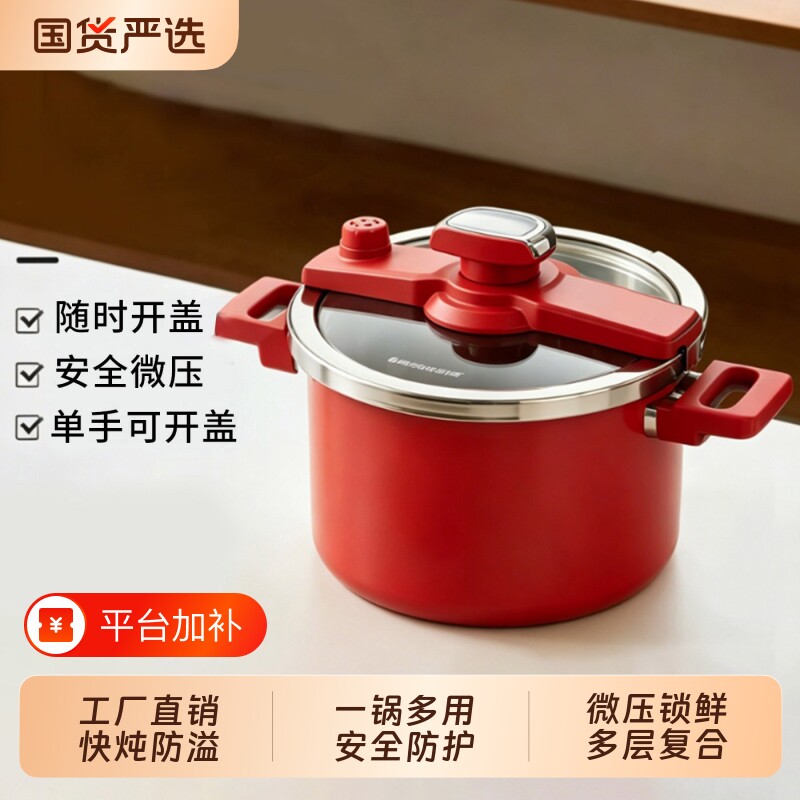 志高家用电磁炉汤锅微压锅珐琅锅炖盅炖锅汤煲不粘燃气煮汤桶汤锅