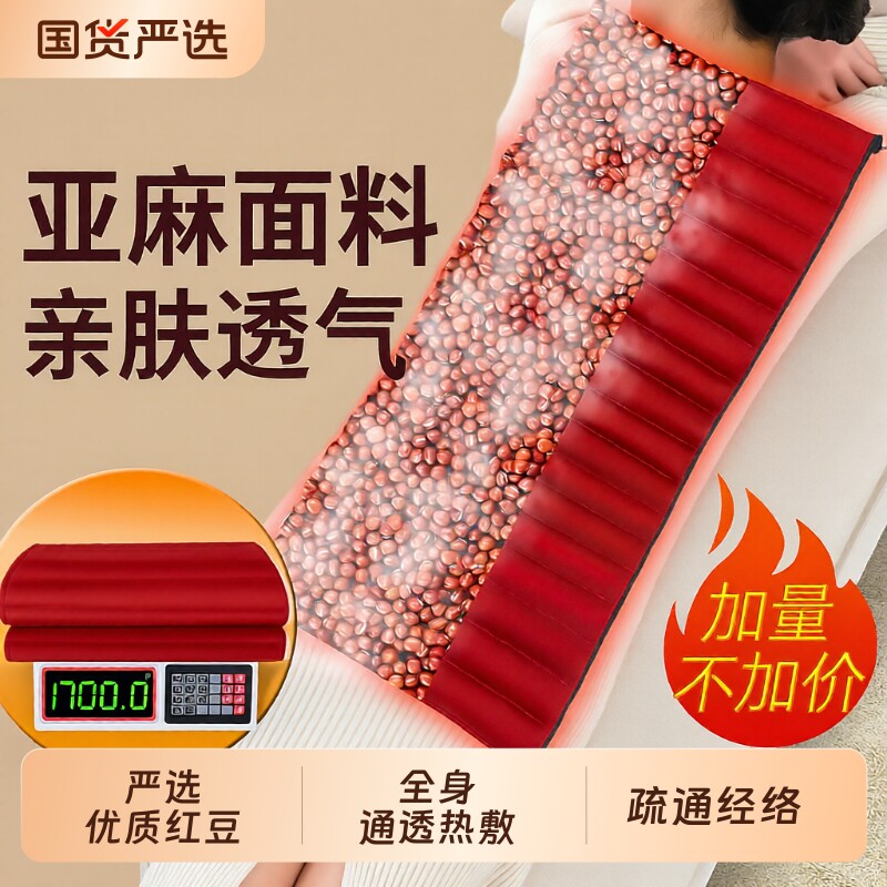 红豆理疗热敷袋电加热理疗包原始点电热毯肩颈暖宫腹后背腰非粗盐