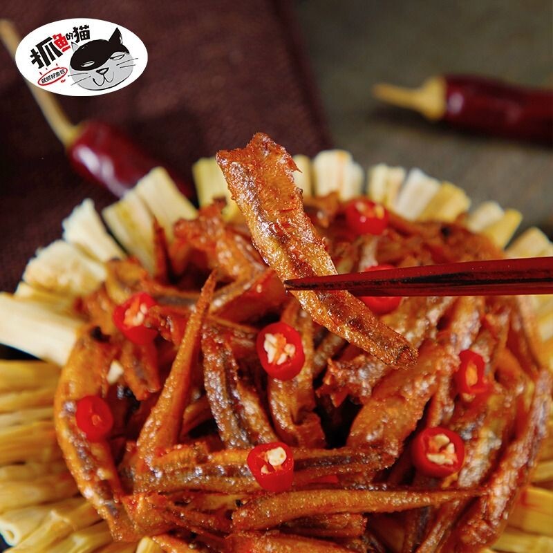 小鱼仔毛毛鱼干零食湖北特产小吃香辣下饭菜80包麻辣解馋小包装
