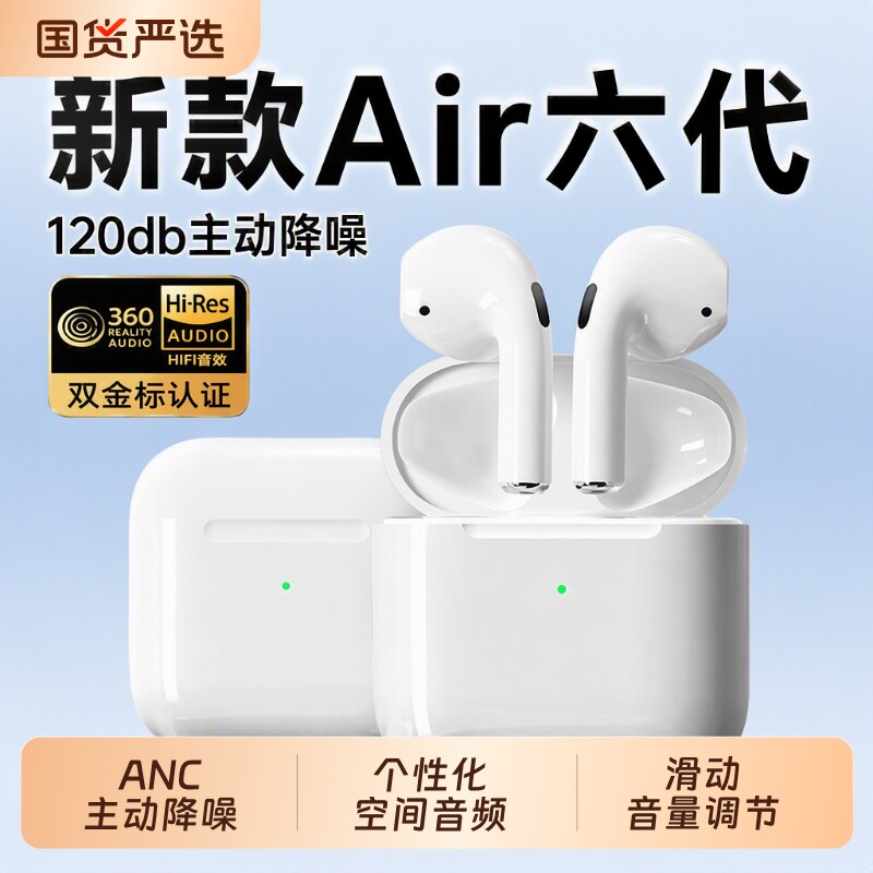 官方六代华强北蓝牙耳机2026新款iphone无线原装正品降噪入耳源头