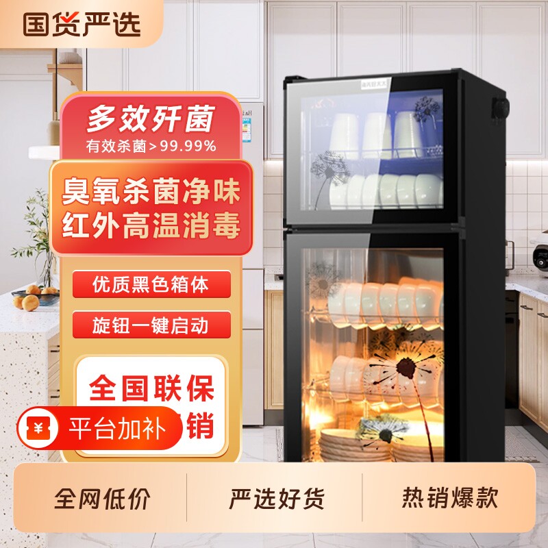 国货新款消毒碗柜家用小型立式大容量厨房桌面台式消毒柜商用餐饮