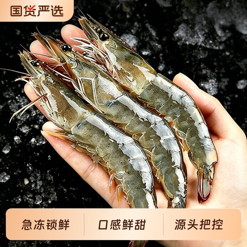 厄瓜多尔白虾南美白对虾鲜活速冻冻虾青岛大虾海虾基围虾海鲜水产