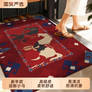 入户门地垫进门防滑垫高级感2026新款马年脚垫子加厚入户地毯免洗