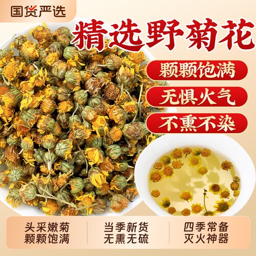 野菊花特级正品菊花茶官方旗舰店特级中药材干货无熏无硫清热去火
