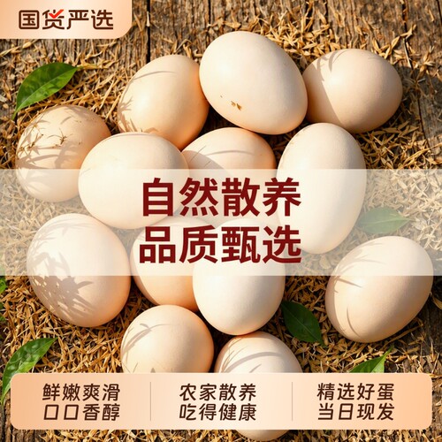 谷滋然鸡蛋新鲜正宗农家散养30枚谷物生鲜柴鸡蛋笨鸡蛋土鸡蛋整箱