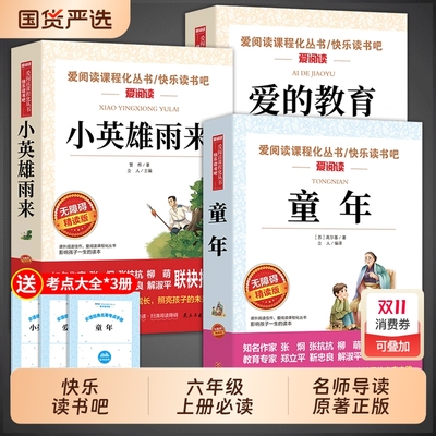 全套3册童年教育英雄雨来必读