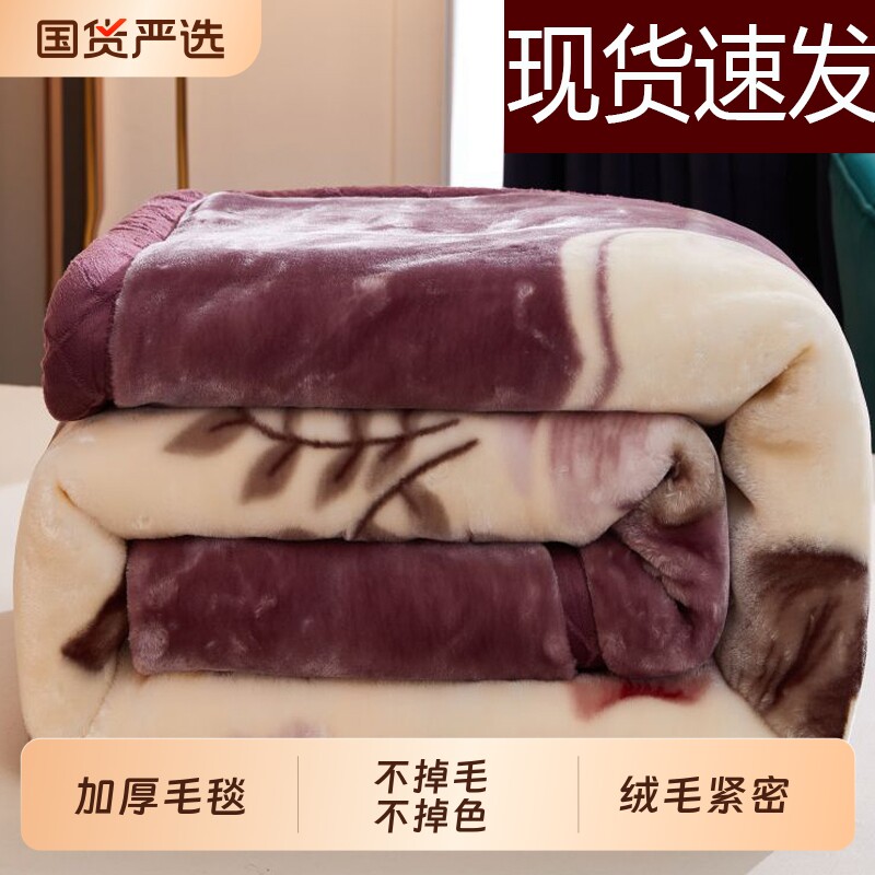 法兰绒拉舍尔毛毯冬季加厚盖毯午睡盖被子床单绒毯高档牛奶绒毯子