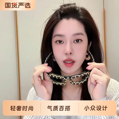 细款黑金色发箍时尚女款