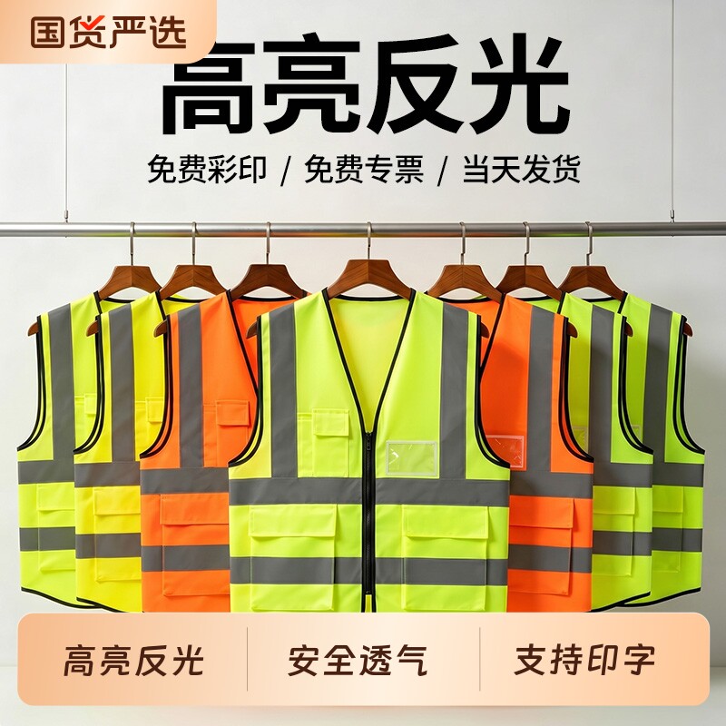 反光安全背心透气施工骑行可印字图片