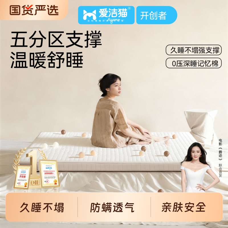 爱洁海绵记忆棉租房床垫舒适
