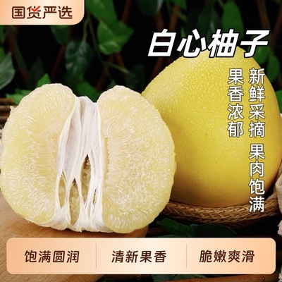 【胡鲜森】福建白心蜜柚当季新鲜水果现摘白肉柚子整箱