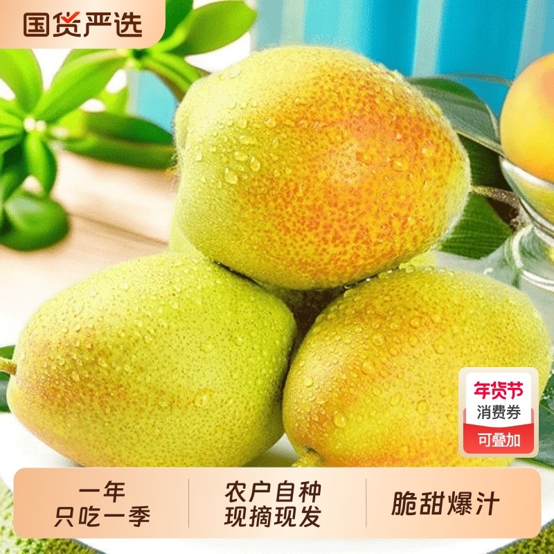 山西红香酥梨10斤当季现摘正宗脆甜梨子酥梨香梨孕妇新鲜水果整箱,水产肉类/新鲜蔬果/熟食,梨,淘宝优惠券,粉丝福利购,淘宝优惠卷