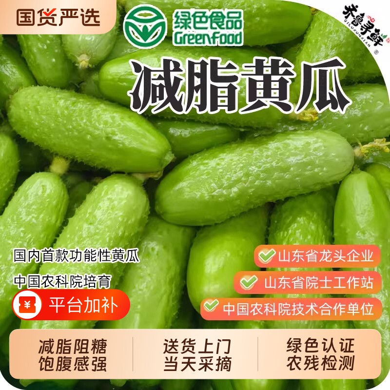 送货上门-减脂水果黄瓜绿色中农脆玉3号生吃代餐即食国货农村现