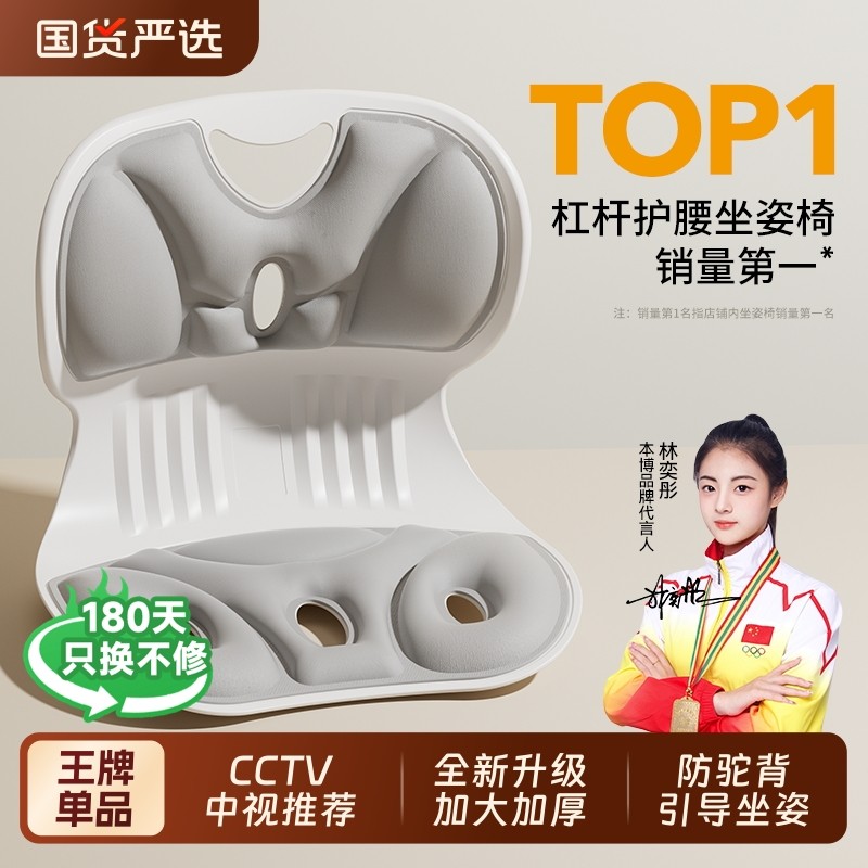 本博人体工学坐姿椅座椅靠垫护腰坐垫神器护腰坐姿椅防驼背支撑