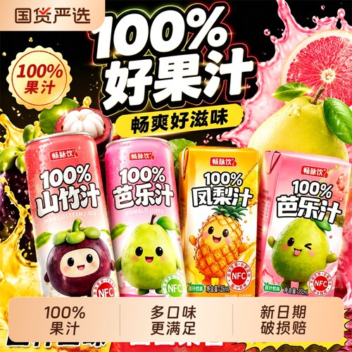 100%果汁芭乐凤梨多口味酸甜爽口