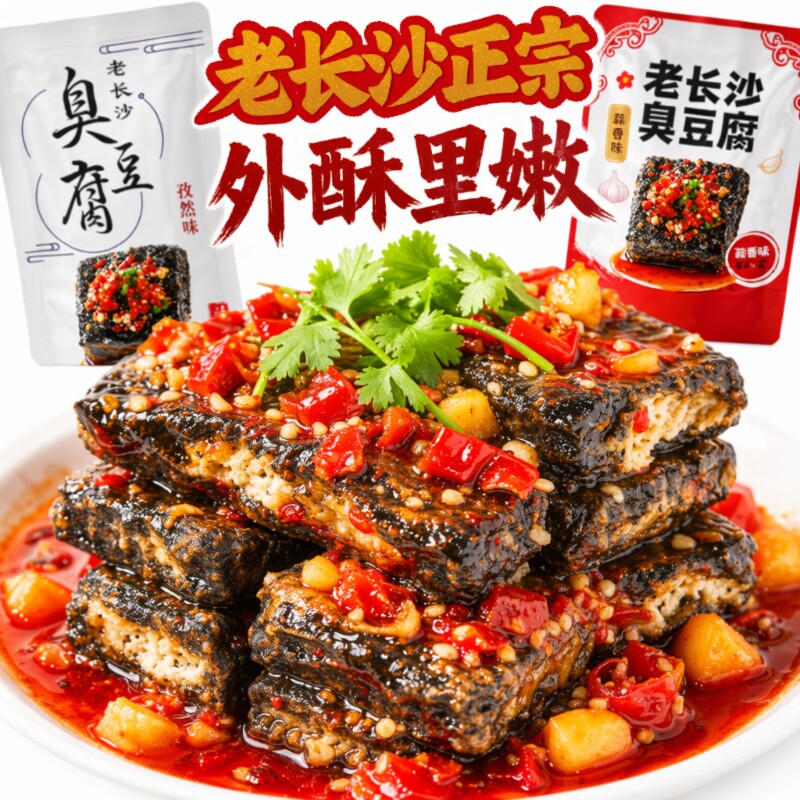 爆款老长沙臭豆腐湖南特产即食网红小零食豆腐干好吃的辣味香辣
