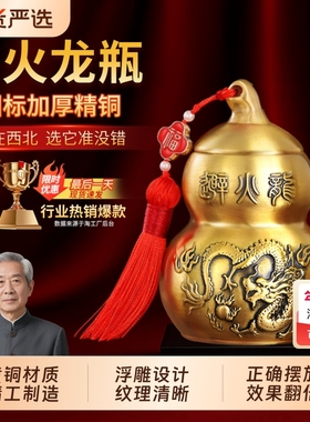 黄铜避火龙瓶客厅厨房摆件